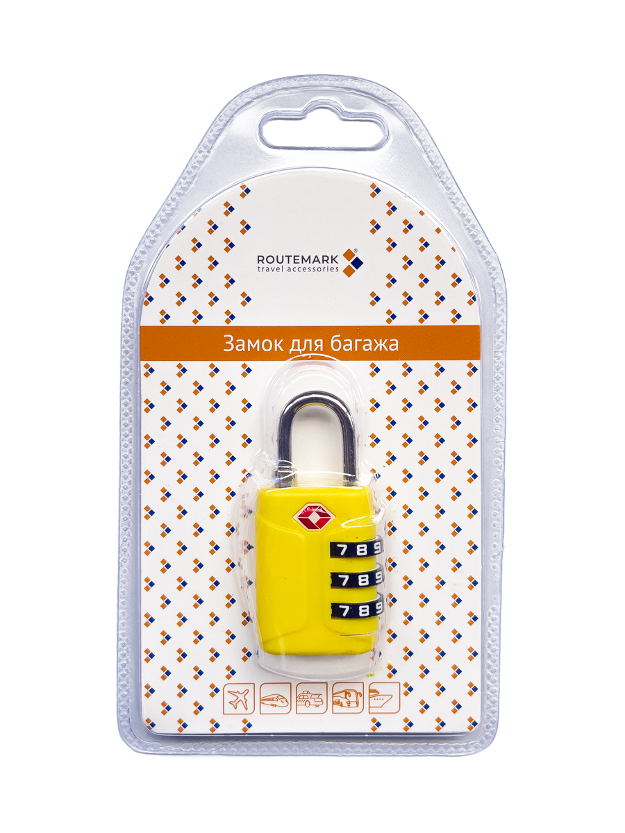 Замок для багажа Routemark желтый TSA335