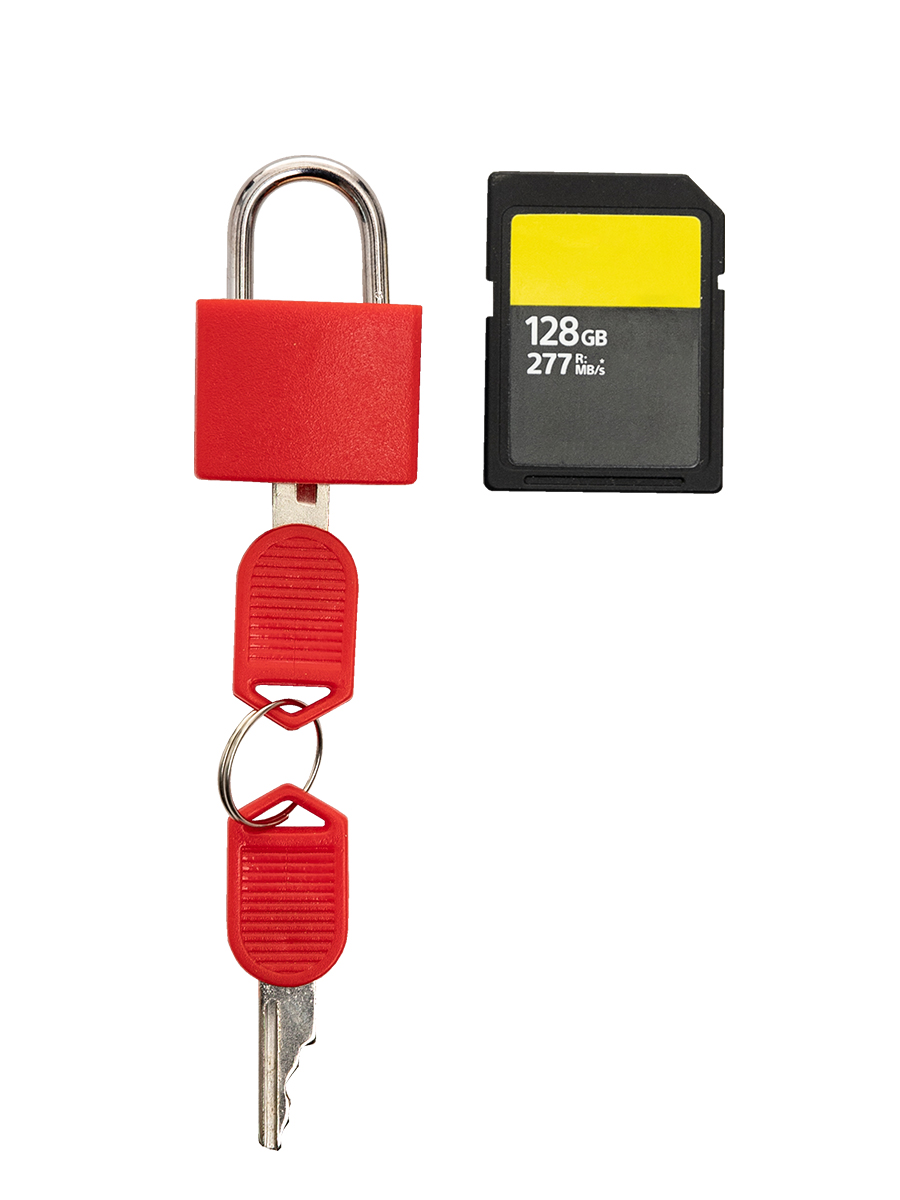 Замок Routemark mini красный