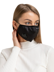 4-х слойная FPP-15 Полумаска [RINIDI] Silver Nano Black с клапаном
