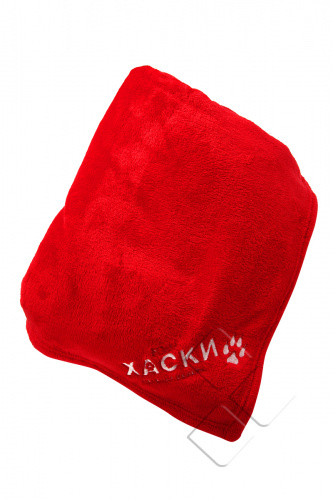Плед полярный флис Хаски с вышивкой 