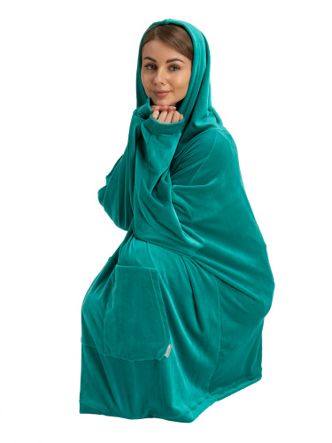 Blanket Hoodie Travel Green