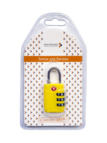 Замок для багажа Routemark желтый TSA335