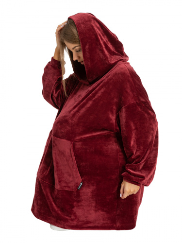 Blanket Hoodie Travel Marsala