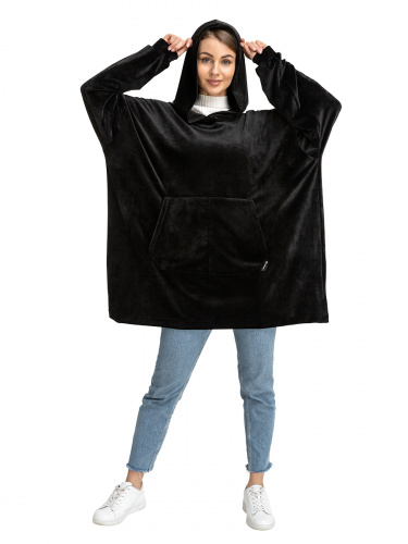 Blanket Hoodie Travel Black
