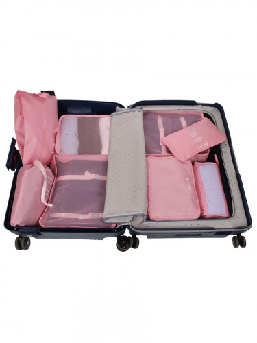 Дорожный набор для чемодана Packing cubes 8 в 1 Pink Дорожный набор для чемодана Packing cubes 8 в 1 Pink