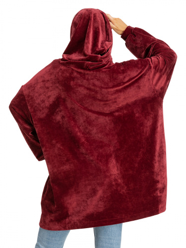 Blanket Hoodie Travel Marsala