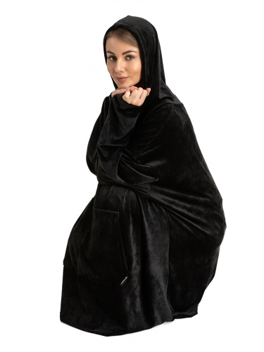 Blanket Hoodie Travel Black